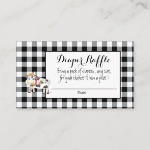Cartão De Informações Gabinete de Raffle da Fralda de Xadrez de Buffalo 
