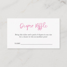 Cartão De Informações Gabinete de Raffle de Fralda Simples