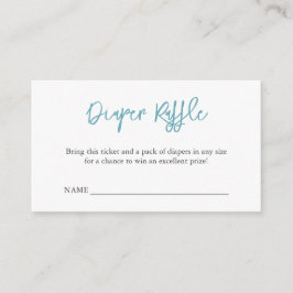 Cartão De Informações Gabinete de Raffle de Fralda Simples
