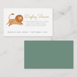 Cartão De Informações Gabinete do Chá de Exibição de Leão Cónico