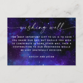 Cartão De Informações Galaxy Wedding Wishing Well | Space Honeymoon Fund