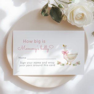 Cartão De Informações Ganso cor-de-rosa do Bobo Quão grande é a barriga