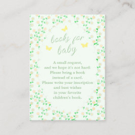 Cartão De Informações Garden Party Books For Baby Shower