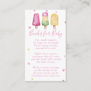 Cartão De Informações Garota pronta para Pop de Verão para Chá de fralda