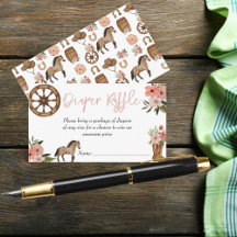 Garota-Vaca A Caminho Chá de fraldas Fralda Raffle