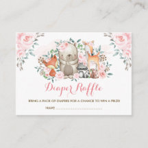 Garota Woodland Rosa Rosa Rosa Bebê Fralda Raffle