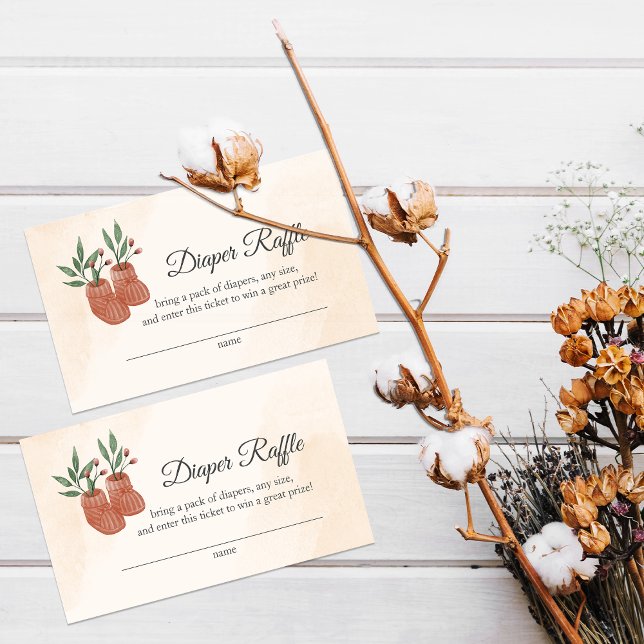 Cartão De Informações Garotinha Doce Roupa Fralda Raffle (Criador carregado)