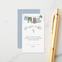 Garoto Aquarela Roupa Chá de fraldas Ursa Raffle