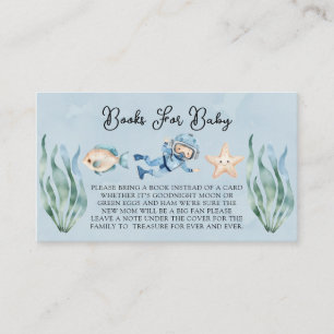 Cartão De Informações Garoto Sob O Mar Livros Para Bebê