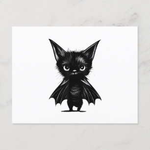 Cartão De Informações Gatinho Preto, Grumpy, Do Dia Das Bruxas