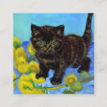 Cartão De Informações Gato de estilo Van Gogh com Sunflower<br><div class="desc">Cartões de gabinete com um gato do estilo Van Gogh com girassóis! Um bonito gatinho preto se posou com flores amarelas. Um presente fabuloso para amantes de gatos e colecionadores de arte holandeses!</div>
