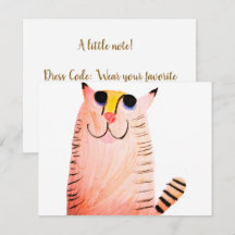Gato Laranja Tabby Desenhado à Mão Aniversário de