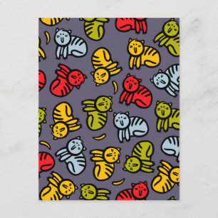 Cartão De Informações Gatos e bananas