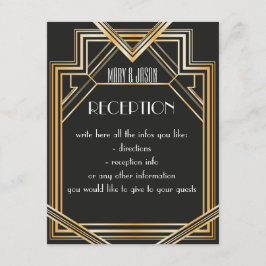 Cartão De Informações Gatsby de excelente inspirado Recepção ou placa de