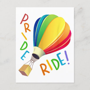 Cartão De Informações Gay engraçados do Balão de Ar Quente do Arco-Íris