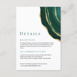 Cartão De Informações Gemstone de agata verde Everglade