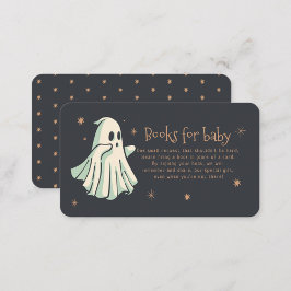 Cartão De Informações Ghost Halloween Livros Spooktaculares Para Bebê
