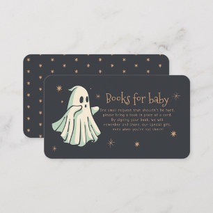 Cartão De Informações Ghost Halloween Livros Spooktaculares Para Bebê