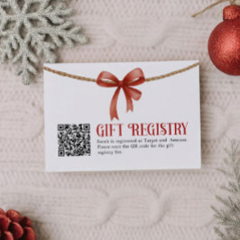 Cartão De Informações Gift QR Code Registry Card