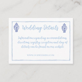 Cartão De Informações Ginger Jar Monograma Crest, Chinoiserie