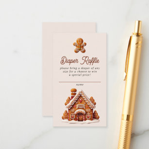 Cartão De Informações Gingercake House Fralda de biscoito de Natal Raffl