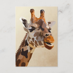 Cartão De Informações Girafa Lover Girafas é incrível