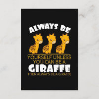Girafa Lover Giraffe Sempre Seja Você Mesmo