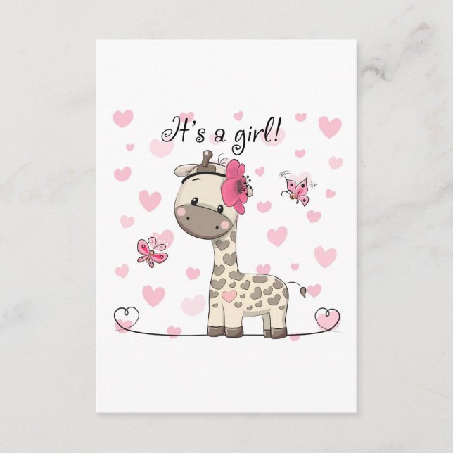 Cartão De Informações Giraffe Lover É Uma Girafa (Frente)