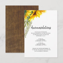 Girassóis Rústicos | Acomodações de Casamento