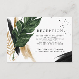 Cartão De Informações Glamorous Summer Greenery | RECEPÇÃO DE CASAMENTO