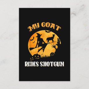 Cartão De Informações Goat Shotgun Scary Halloween