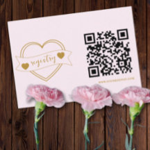 Gold Forever Hearts Bridal Shower Registry
