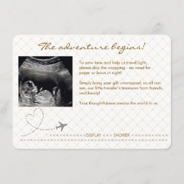 Cartão De Informações Gold Globe Passport Travel Display Shower