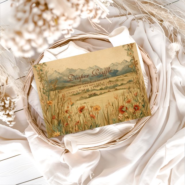 Cartão De Informações Golden Meadow Heirloom Diapper Raffle  (Criador carregado)