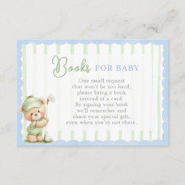 Cartão De Informações Golf Baby Shower Books for Baby Card