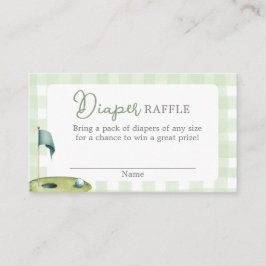 Cartão De Informações Golf Baby Shower Diaper Raffle Card
