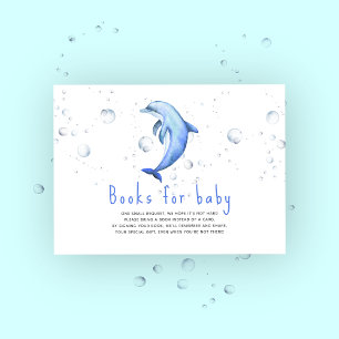 Cartão De Informações Golfinho oceânico a aquarela - livros para bebê