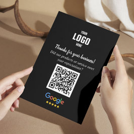 Cartão De Informações Google Review QR Code Cards | Business Thank You 