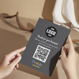Cartão De Informações Google Review QR Code Cards | Business Thank You 