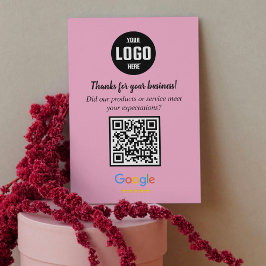 Cartão De Informações Google Review QR Code Cards | Business Thank You 