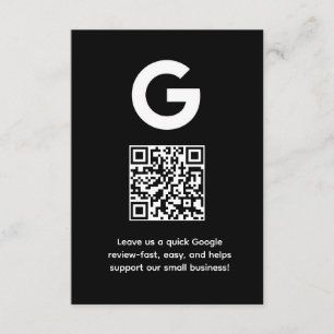 Cartão De Informações Google Review QR Link de Feedback Empresarial