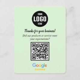 Cartão De Informações Google Reviews QR Code Business Enclosure Card