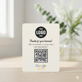 Cartão De Informações Google Reviews QR Code Business Enclosure Card