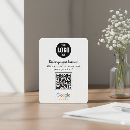 Cartão De Informações Google Reviews QR Code Business Enclosure Card