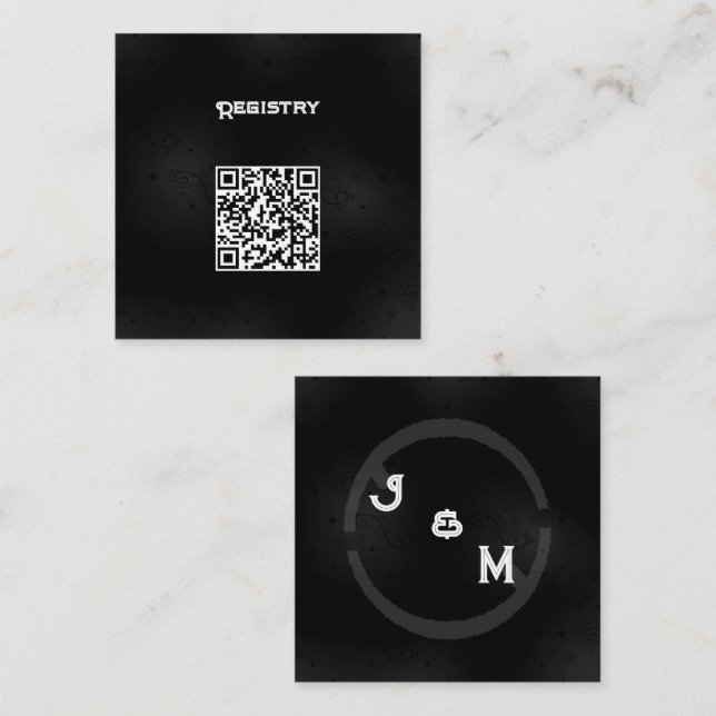 Cartão De Informações Gótico Negro Oeste Casamento de Casamento Pequeno (Frente/Verso)