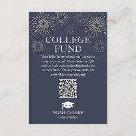 Cartão De Informações Graduação do Fundo da Faculdade de Fogos de Artifí