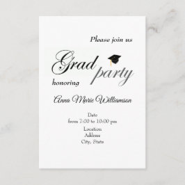Cartão De Informações Graduation Party Invitation enclosure card