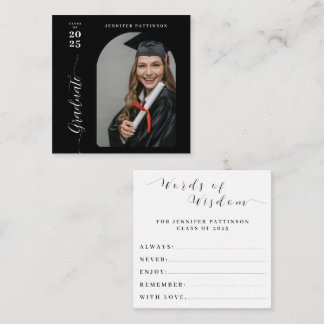 Cartão De Informações Graduation Words of Wisdom for Graduate