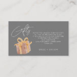 Cartão De Informações Gray gift registry honeymoon fund wedding<br><div class="desc">It is a simple honeymoon fund enclosure card.</div>