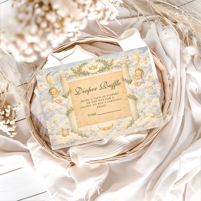 Cartão De Informações Greek Classic Columns Diapper Raffle (Criador carregado)